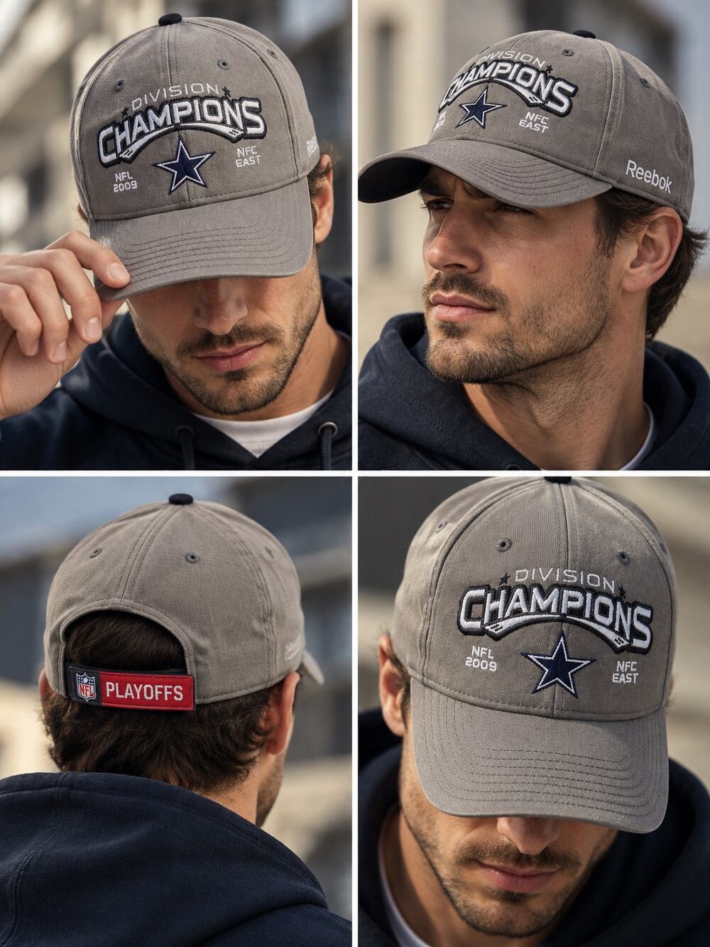 Dallas Cowboys 2009 NFC East Division Champions Reebok Playoffs Adjustable Cap
